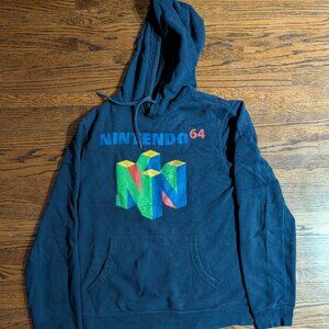 Nintendo 64 Hoodie - Old Navy - Navy Blue - M